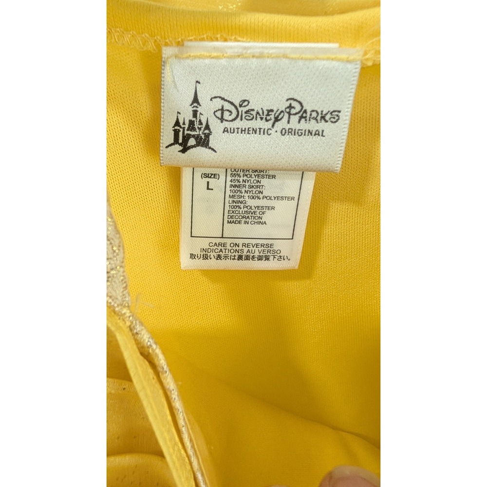 Disney Parks Belle Beauty and the Beast Costume Dress Yellow Gold Girls Large - Picture 3 of 6